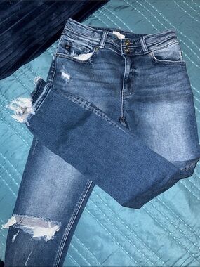 KanCan Dark Blue Distressed Skinny Jeans
